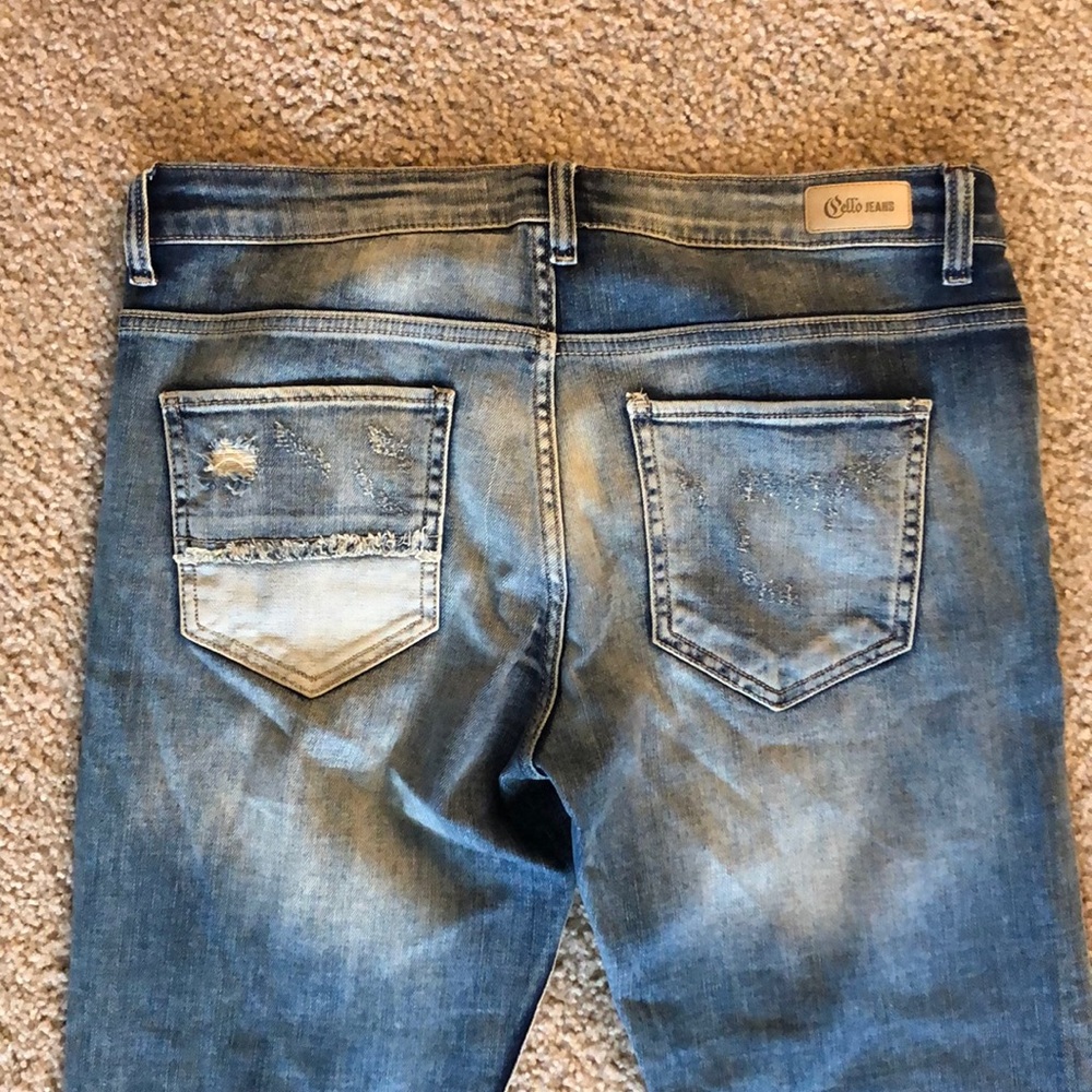 Cello Patchwork Boyfriend Button Fly Jean - image 7